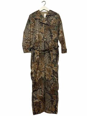 Vintage Realtree Advantage Womens 12 Camo Hunting Coveralls Shoot The Moon USA